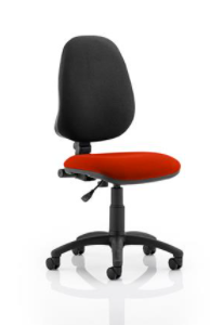 Eclipse I Lever Task Operator Chair Bespoke Colour Seat Tabasco Red